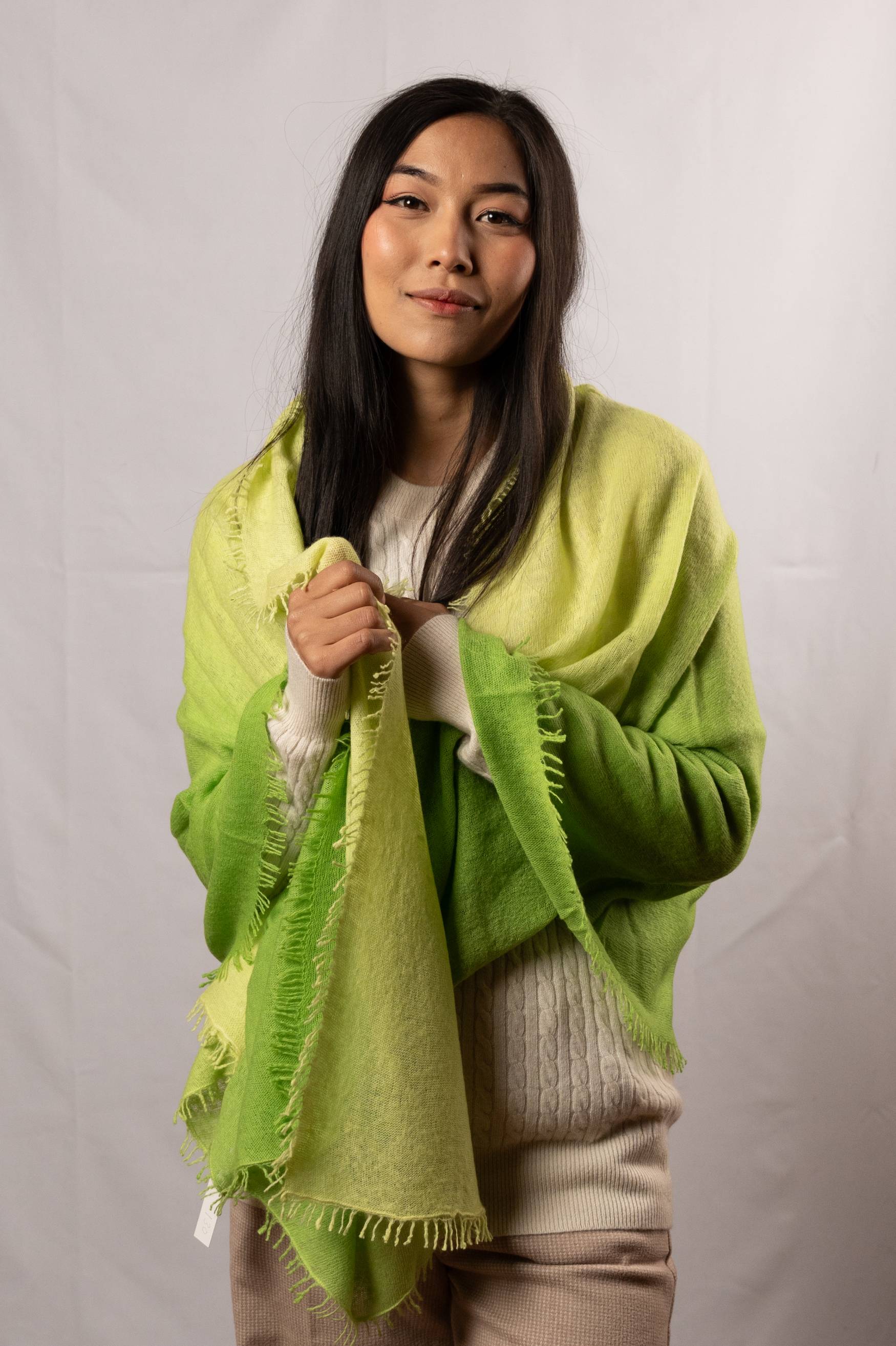  Cashmere knitted felted and graded  Shawl (3142)